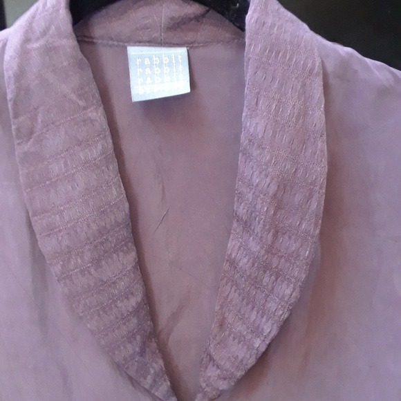 Rabbit Violet Collar 3 Button Crop Blazer 12 - Picture 3 of 4